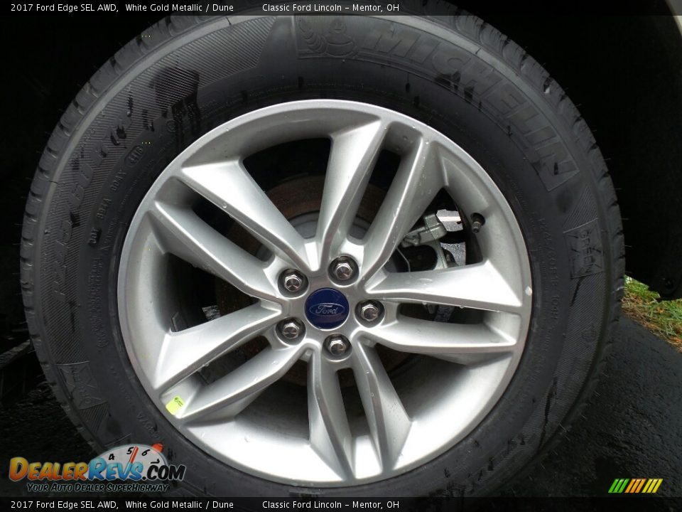 2017 Ford Edge SEL AWD White Gold Metallic / Dune Photo #7