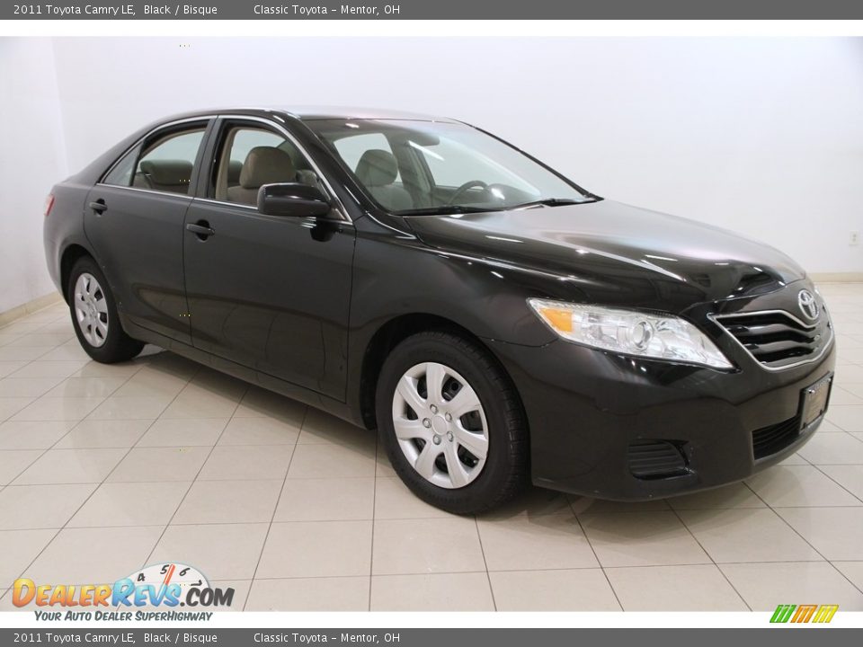 2011 Toyota Camry LE Black / Bisque Photo #1