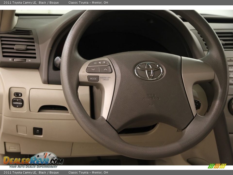 2011 Toyota Camry LE Black / Bisque Photo #9