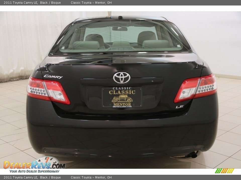 2011 Toyota Camry LE Black / Bisque Photo #20