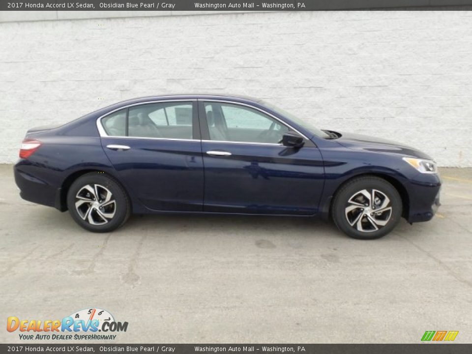 2017 Honda Accord LX Sedan Obsidian Blue Pearl / Gray Photo #2