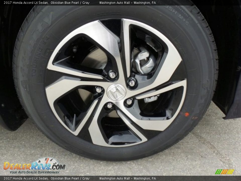 2017 Honda Accord LX Sedan Obsidian Blue Pearl / Gray Photo #3