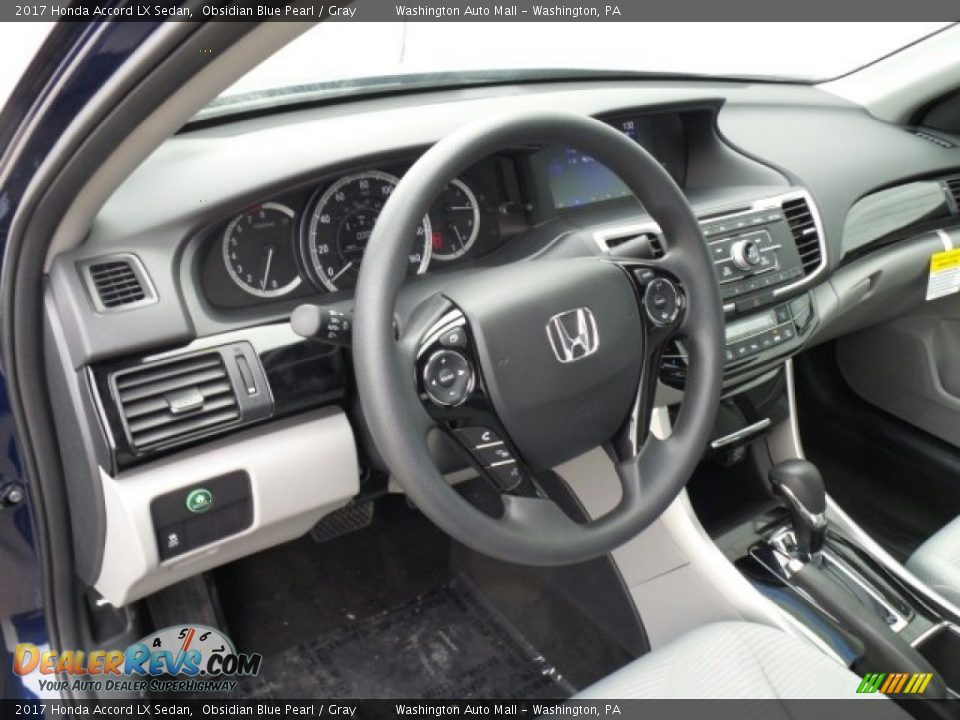 2017 Honda Accord LX Sedan Obsidian Blue Pearl / Gray Photo #9