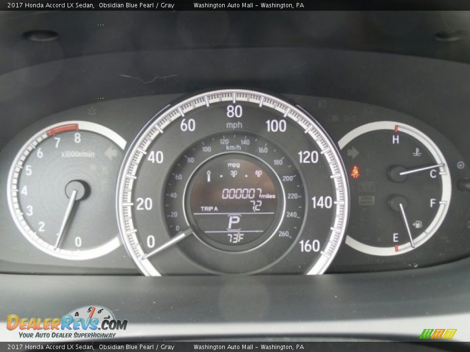 2017 Honda Accord LX Sedan Obsidian Blue Pearl / Gray Photo #16