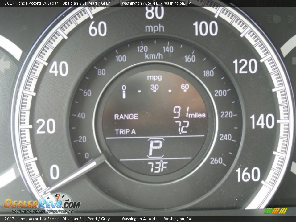 2017 Honda Accord LX Sedan Obsidian Blue Pearl / Gray Photo #18