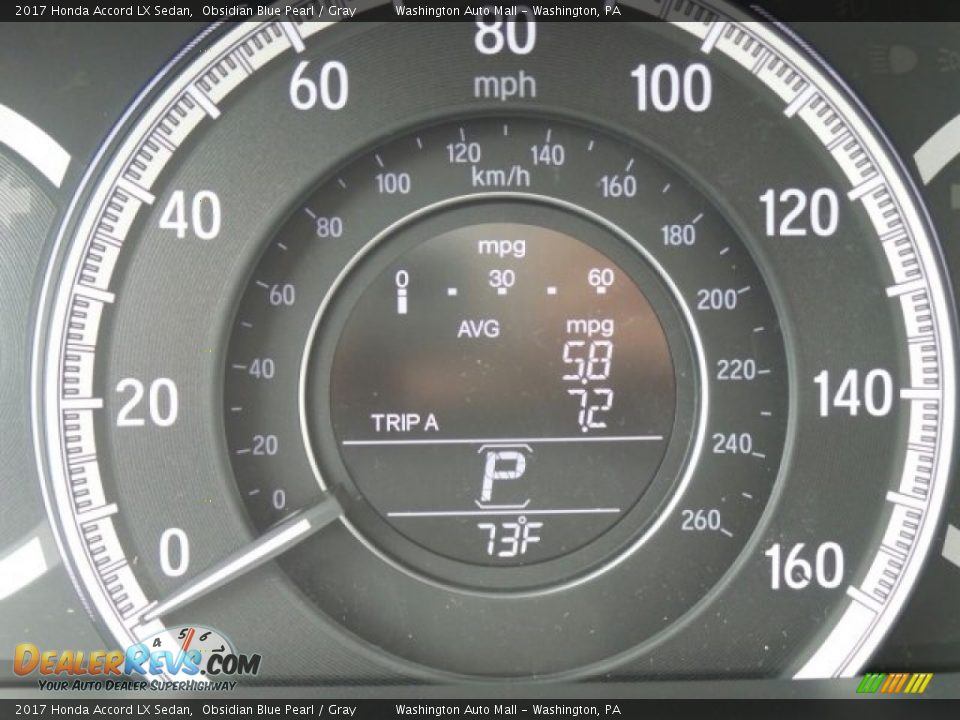 2017 Honda Accord LX Sedan Obsidian Blue Pearl / Gray Photo #19