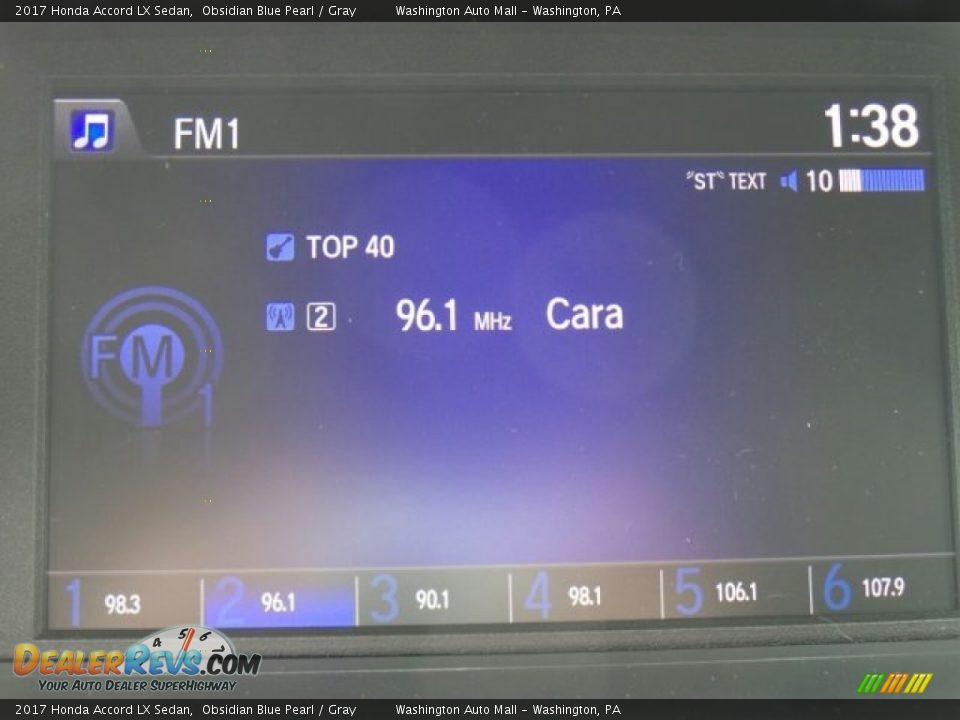 2017 Honda Accord LX Sedan Obsidian Blue Pearl / Gray Photo #25