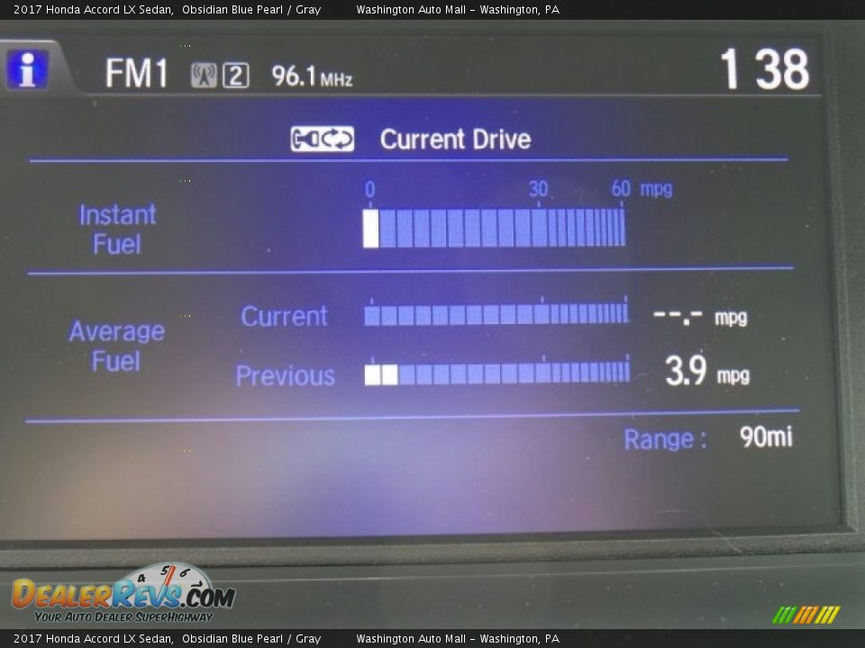 2017 Honda Accord LX Sedan Obsidian Blue Pearl / Gray Photo #27