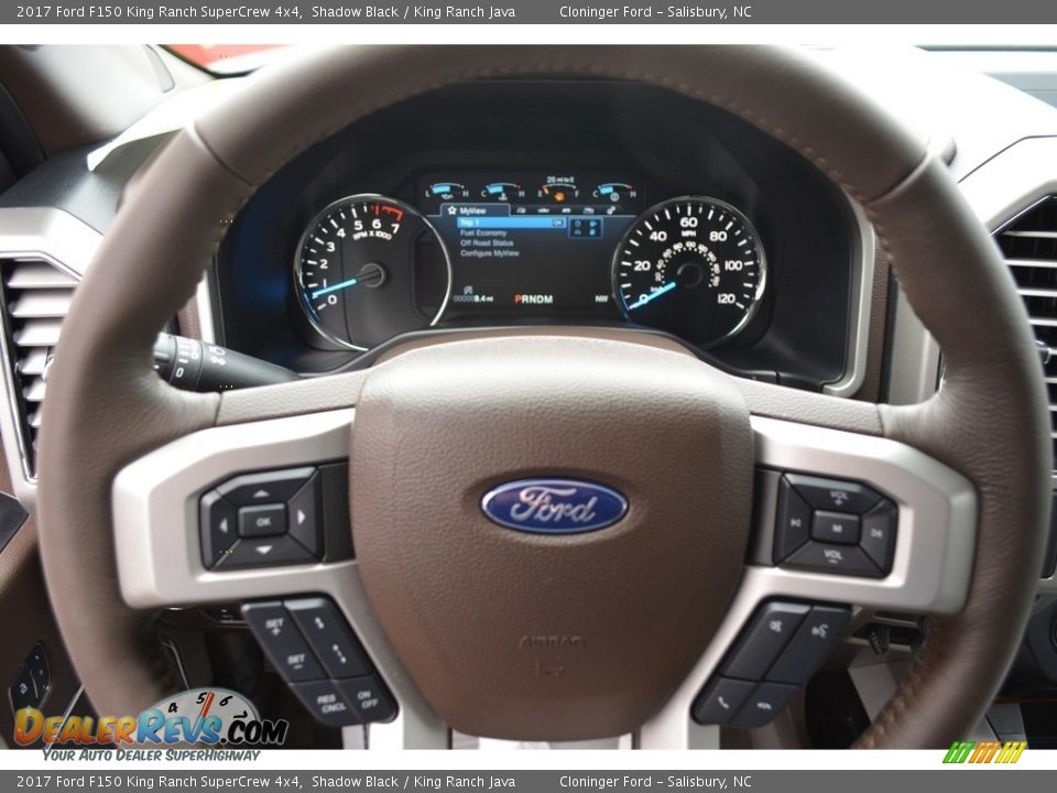 2017 Ford F150 King Ranch SuperCrew 4x4 Shadow Black / King Ranch Java Photo #27