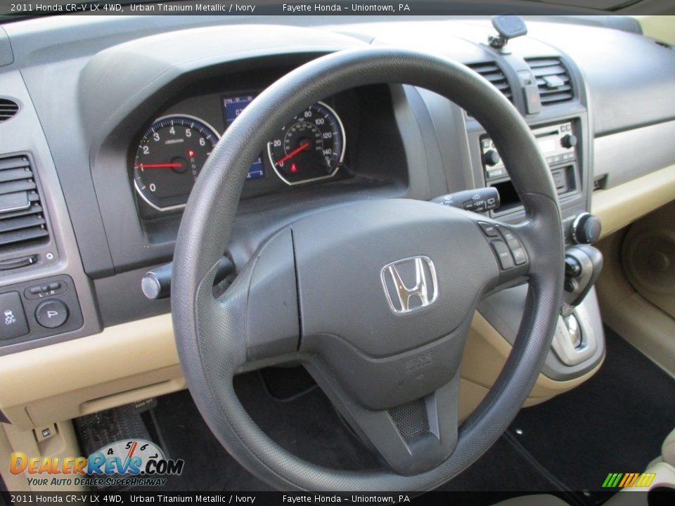 2011 Honda CR-V LX 4WD Urban Titanium Metallic / Ivory Photo #11