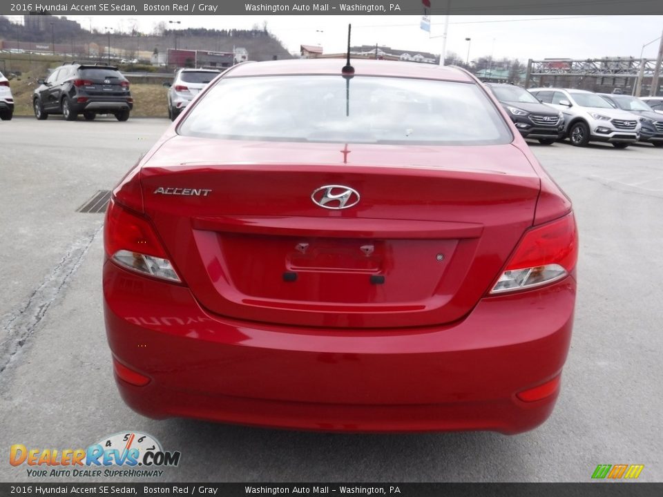 2016 Hyundai Accent SE Sedan Boston Red / Gray Photo #8