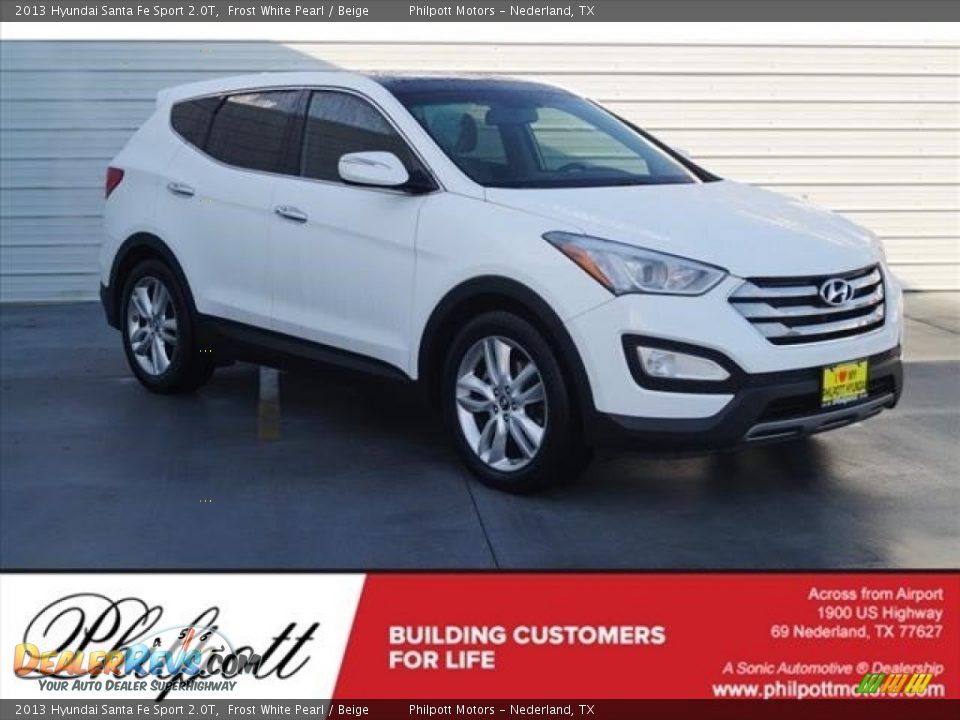 2013 Hyundai Santa Fe Sport 2.0T Frost White Pearl / Beige Photo #1