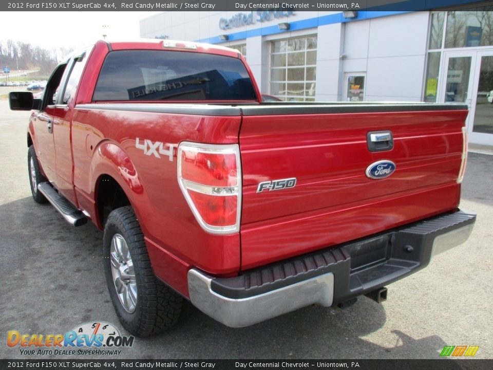 2012 Ford F150 XLT SuperCab 4x4 Red Candy Metallic / Steel Gray Photo #5
