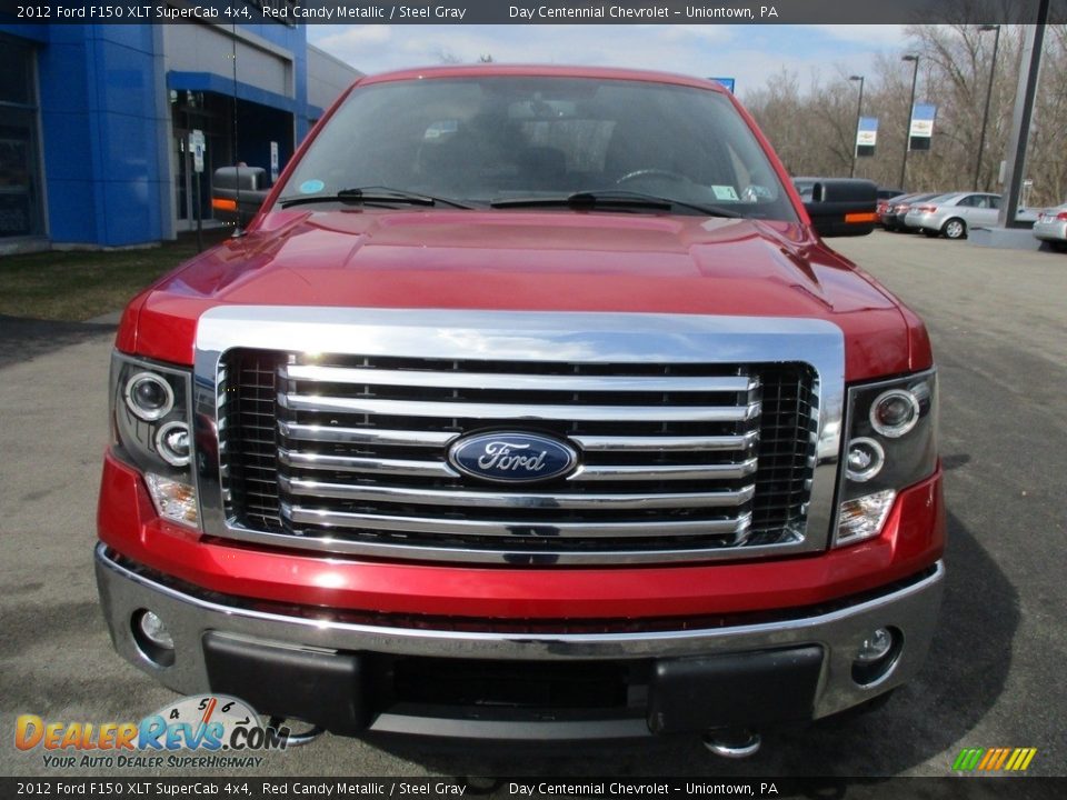2012 Ford F150 XLT SuperCab 4x4 Red Candy Metallic / Steel Gray Photo #17