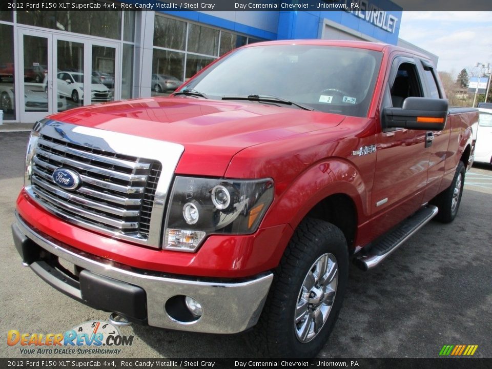 2012 Ford F150 XLT SuperCab 4x4 Red Candy Metallic / Steel Gray Photo #18