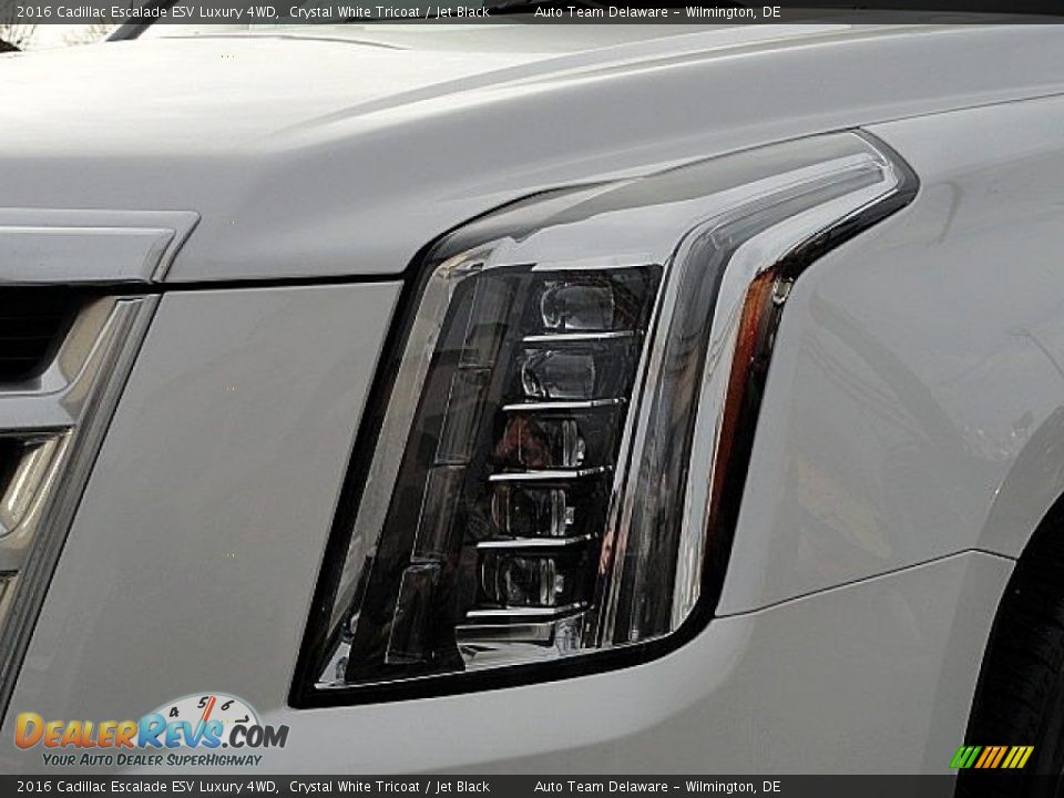 2016 Cadillac Escalade ESV Luxury 4WD Crystal White Tricoat / Jet Black Photo #9