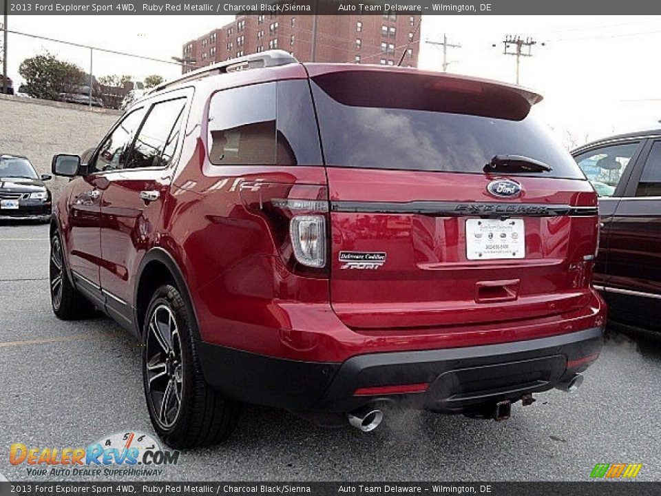 2013 Ford Explorer Sport 4WD Ruby Red Metallic / Charcoal Black/Sienna Photo #4