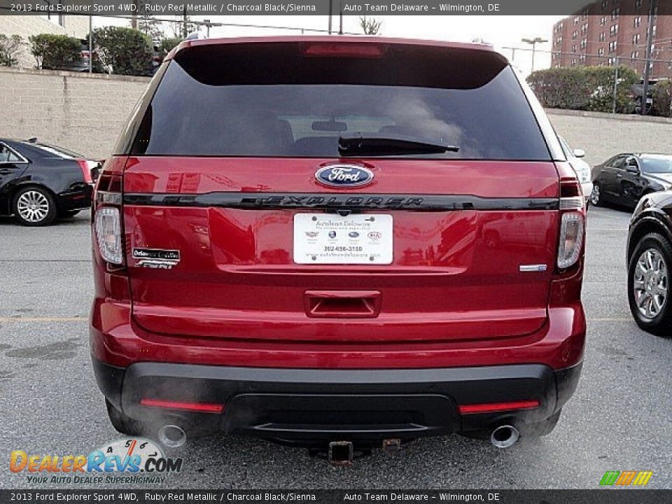 2013 Ford Explorer Sport 4WD Ruby Red Metallic / Charcoal Black/Sienna Photo #5