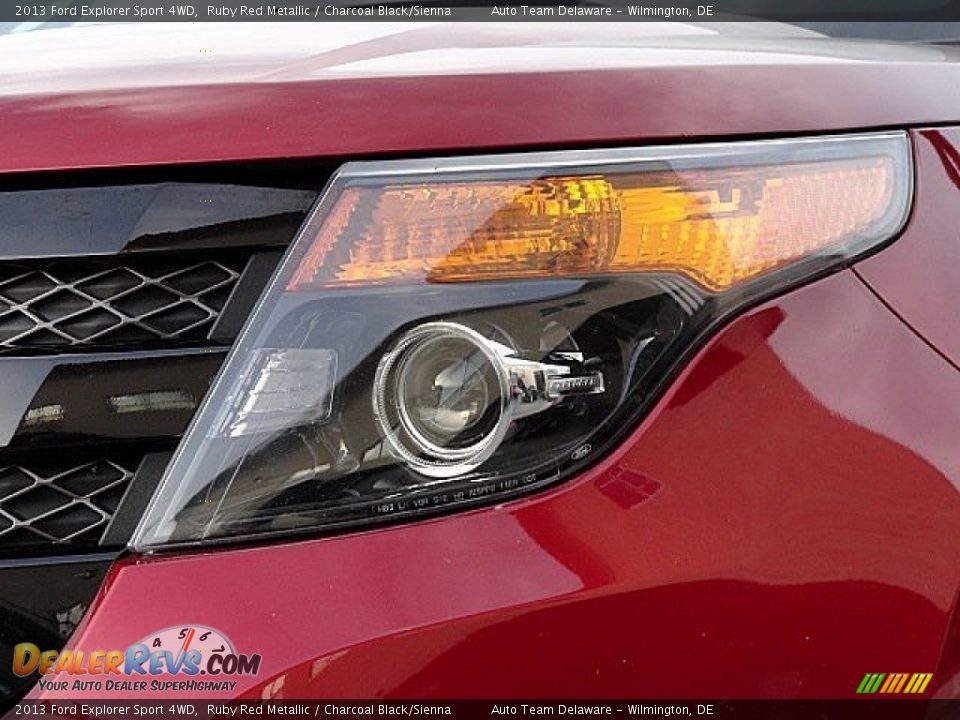 2013 Ford Explorer Sport 4WD Ruby Red Metallic / Charcoal Black/Sienna Photo #8