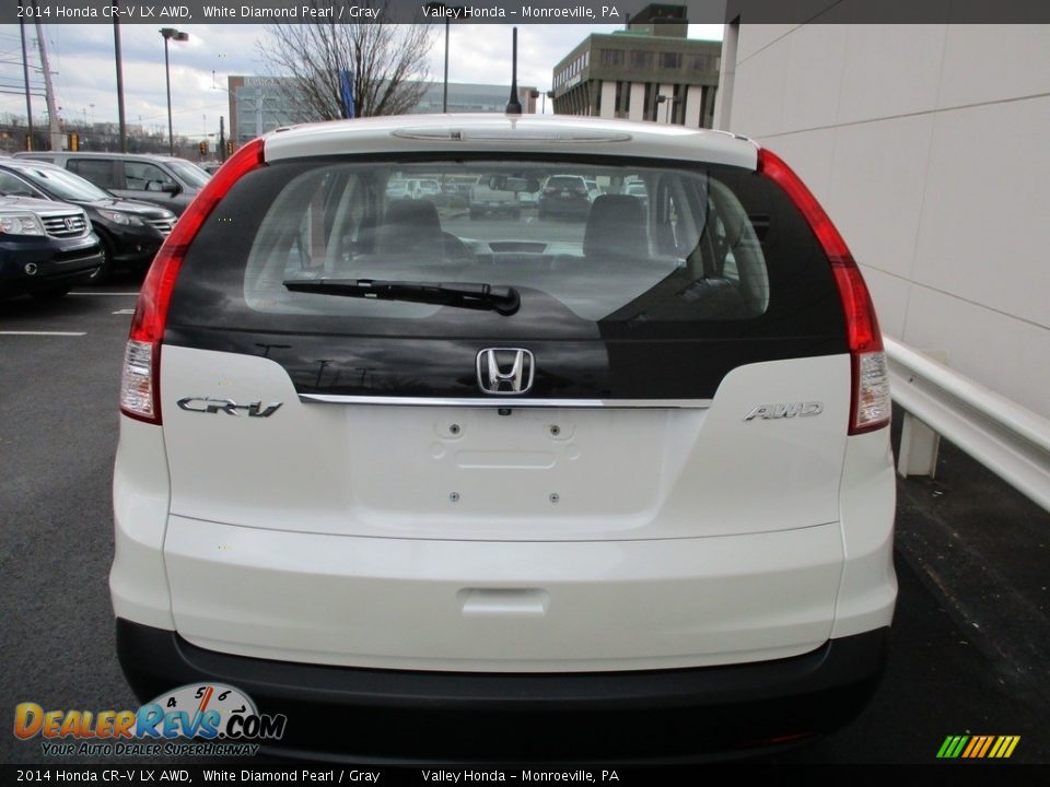 2014 Honda CR-V LX AWD White Diamond Pearl / Gray Photo #5