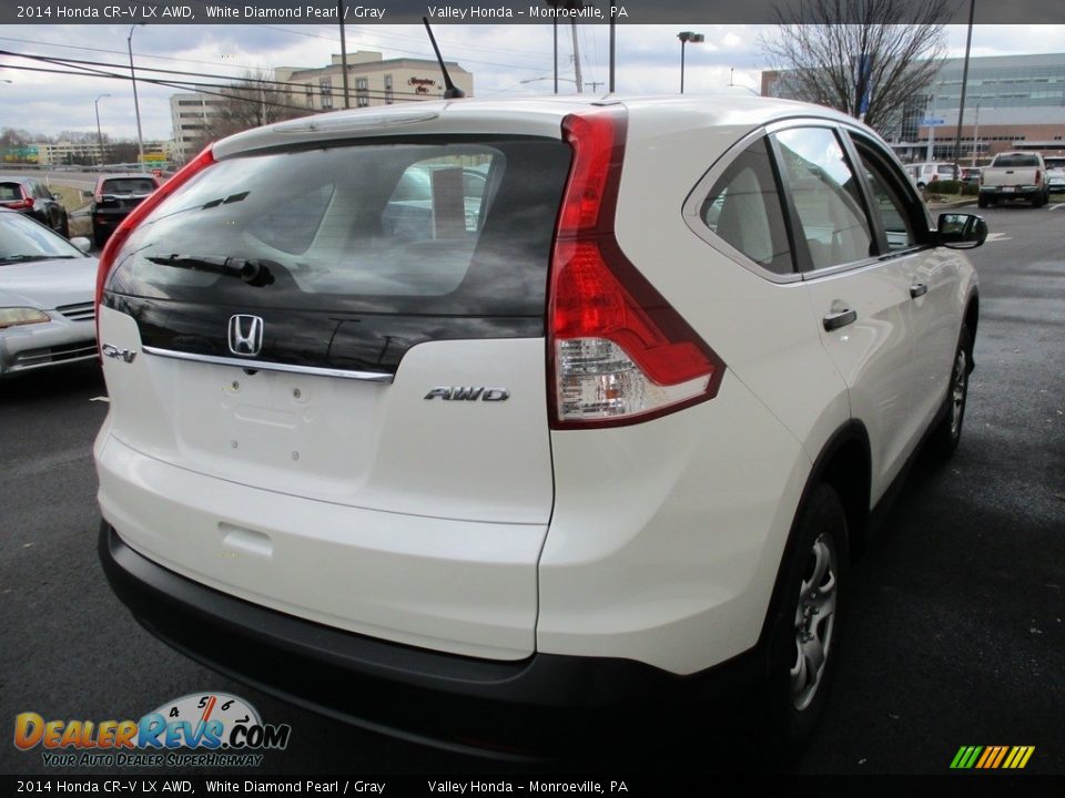 2014 Honda CR-V LX AWD White Diamond Pearl / Gray Photo #6