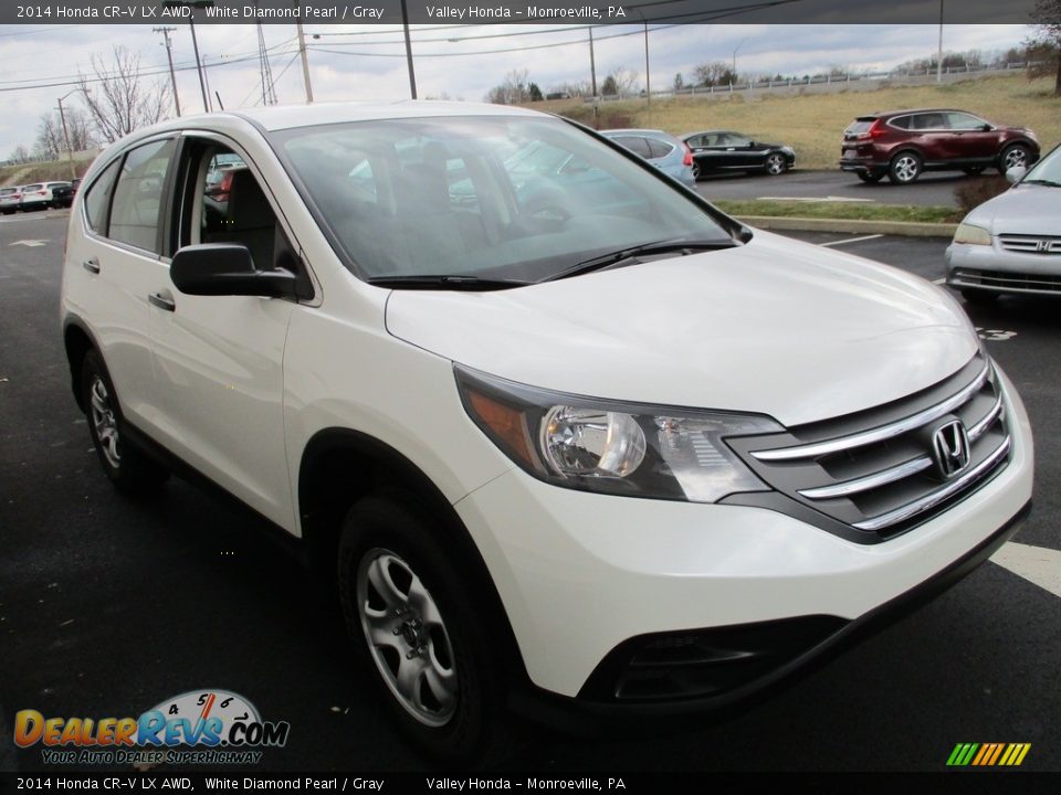 2014 Honda CR-V LX AWD White Diamond Pearl / Gray Photo #8