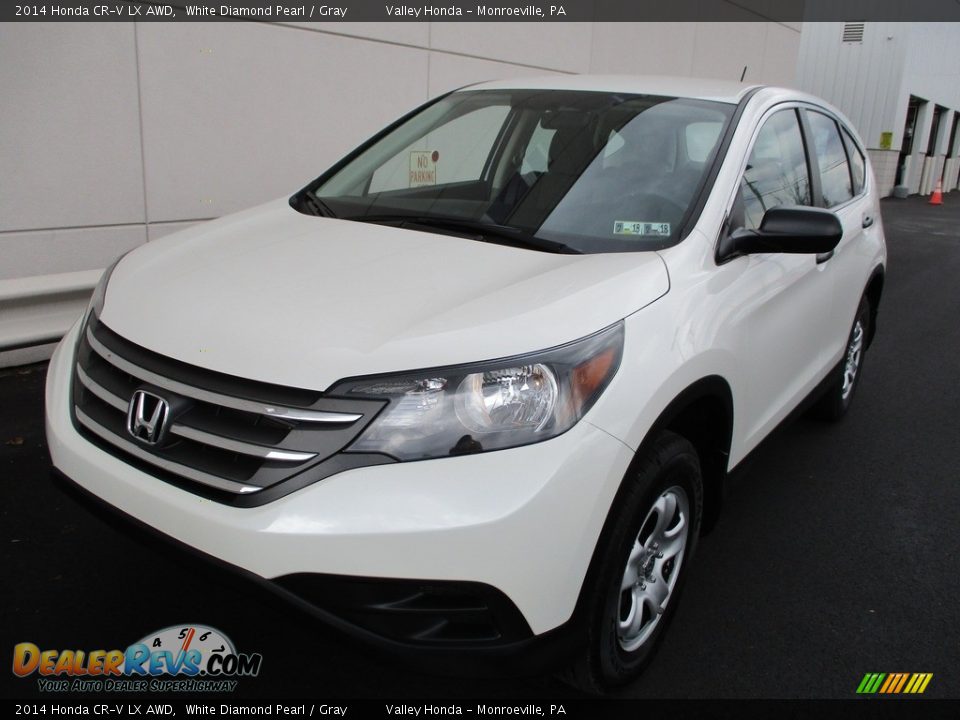 2014 Honda CR-V LX AWD White Diamond Pearl / Gray Photo #10