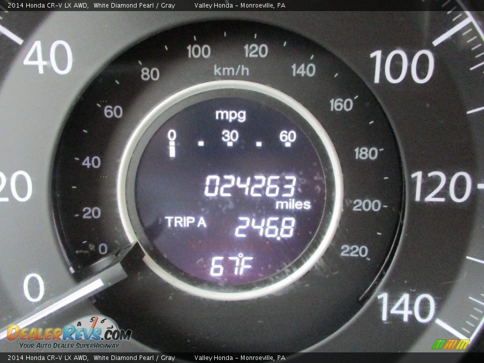 2014 Honda CR-V LX AWD White Diamond Pearl / Gray Photo #20