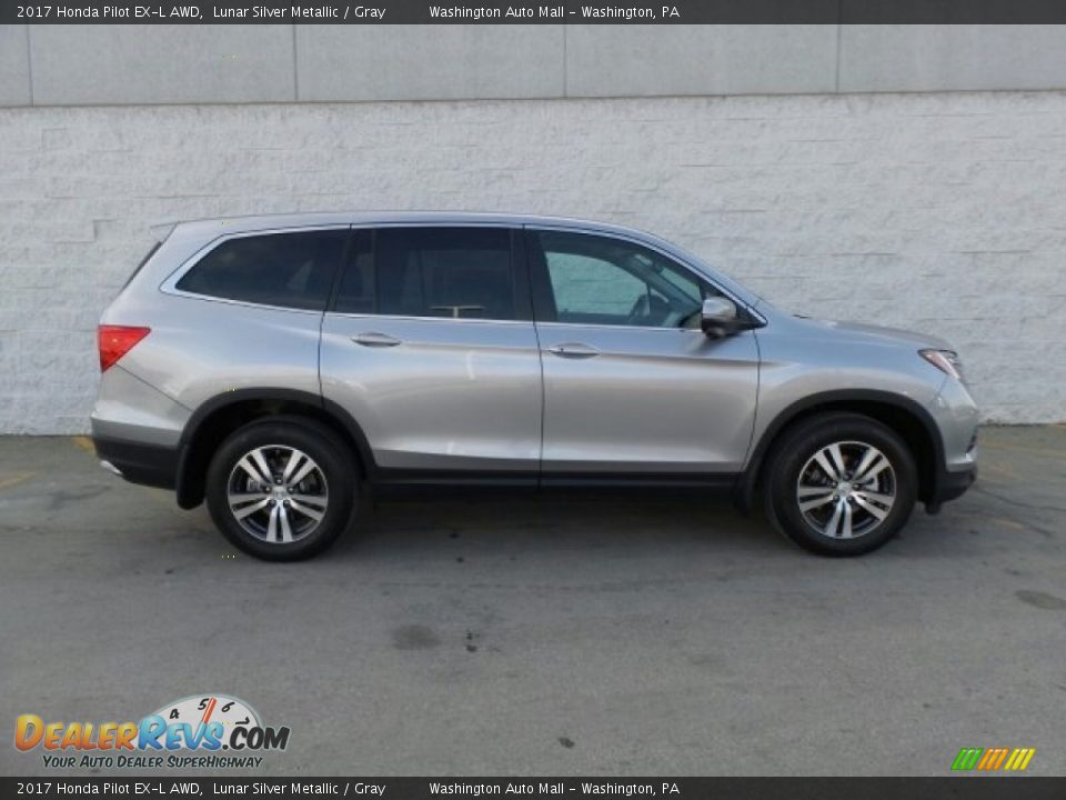 2017 Honda Pilot EX-L AWD Lunar Silver Metallic / Gray Photo #2