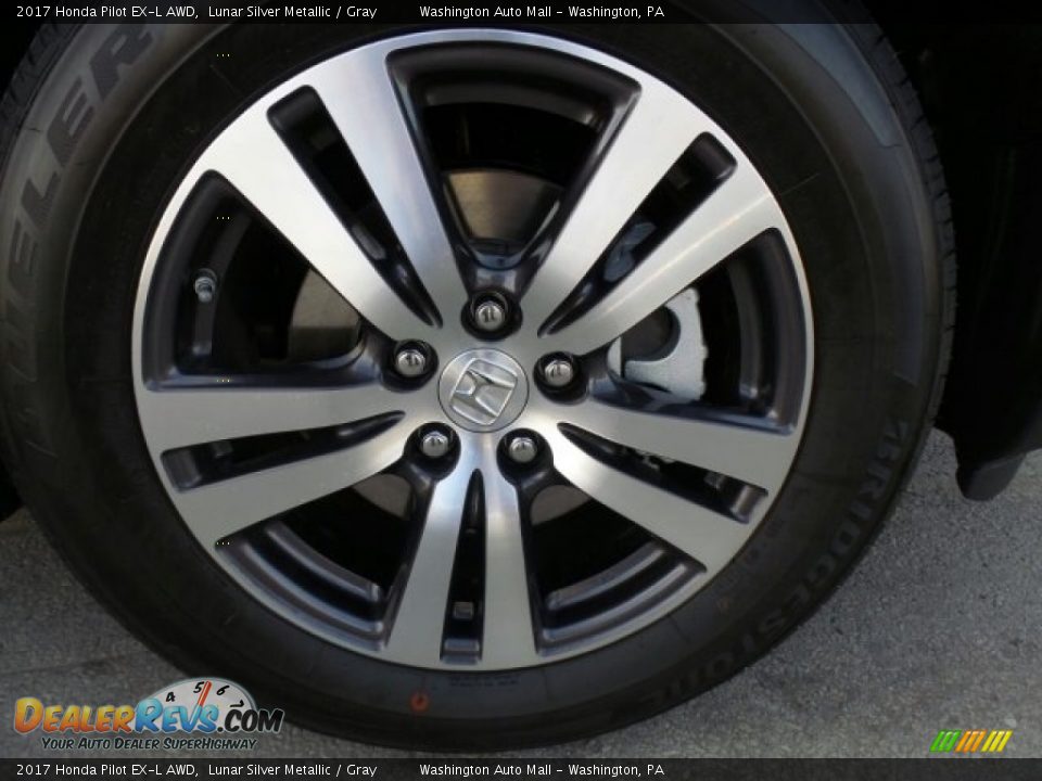 2017 Honda Pilot EX-L AWD Lunar Silver Metallic / Gray Photo #3
