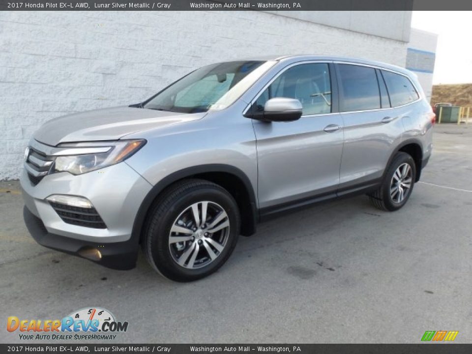 2017 Honda Pilot EX-L AWD Lunar Silver Metallic / Gray Photo #5