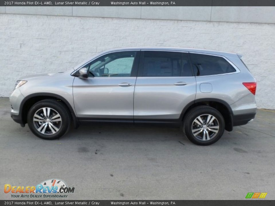 Lunar Silver Metallic 2017 Honda Pilot EX-L AWD Photo #6