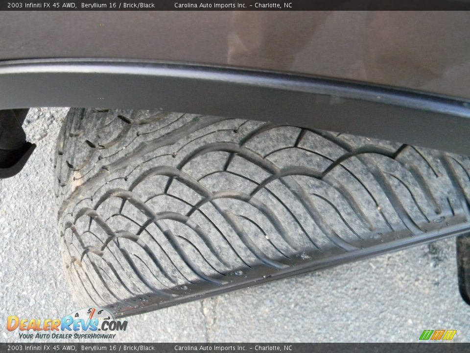 2003 Infiniti FX 45 AWD Beryllium 16 / Brick/Black Photo #27