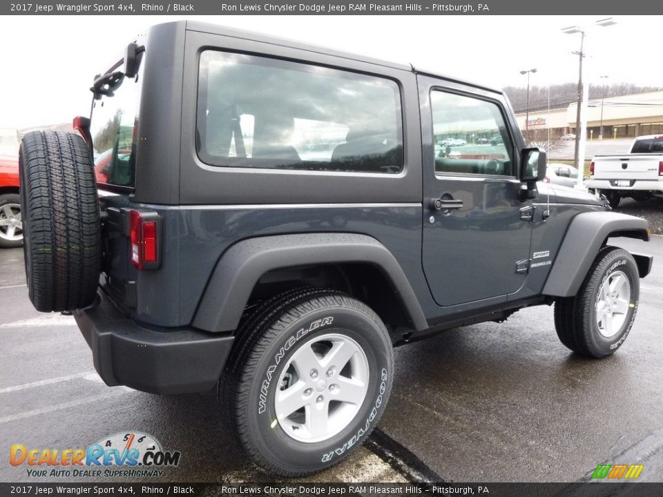 2017 Jeep Wrangler Sport 4x4 Rhino / Black Photo #6