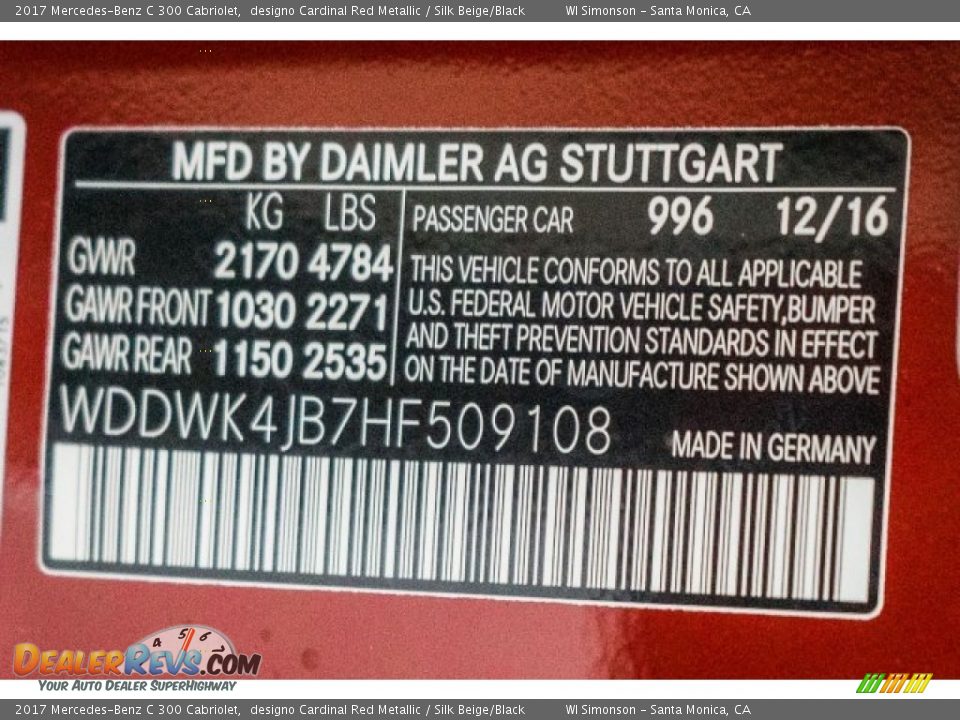 2017 Mercedes-Benz C 300 Cabriolet designo Cardinal Red Metallic / Silk Beige/Black Photo #6