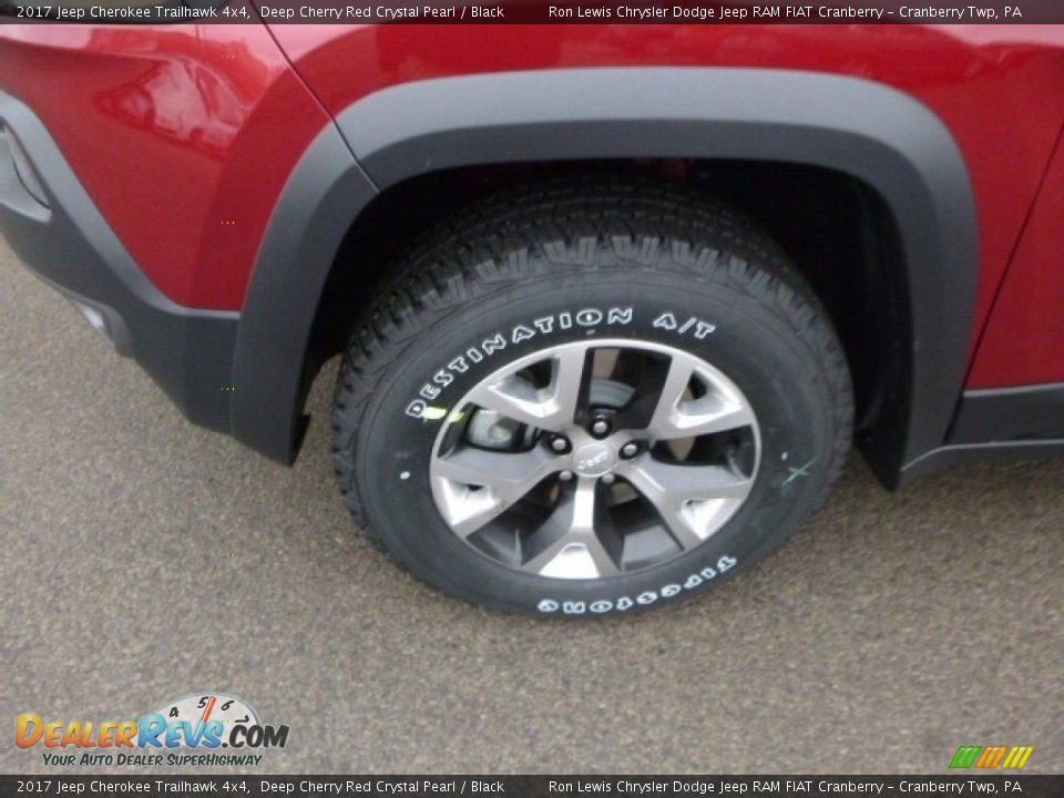 2017 Jeep Cherokee Trailhawk 4x4 Deep Cherry Red Crystal Pearl / Black Photo #2