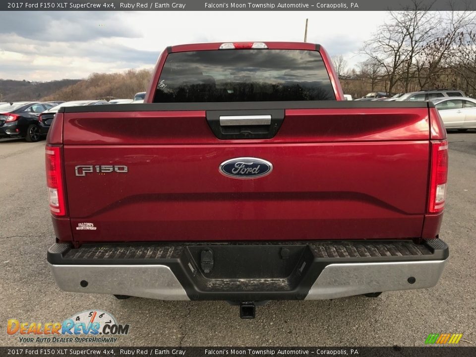 2017 Ford F150 XLT SuperCrew 4x4 Ruby Red / Earth Gray Photo #6