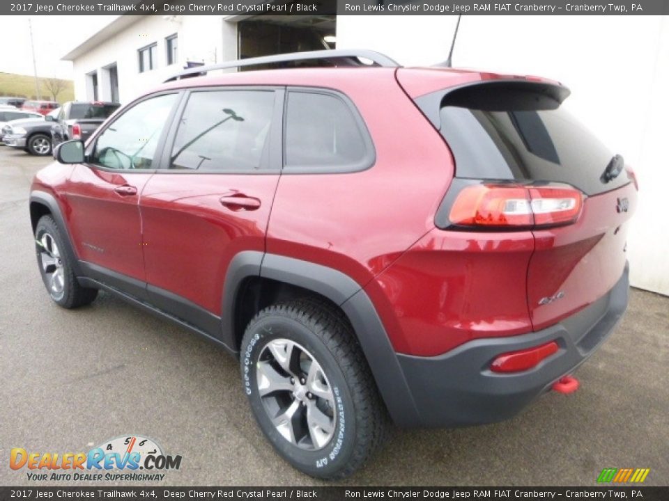 2017 Jeep Cherokee Trailhawk 4x4 Deep Cherry Red Crystal Pearl / Black Photo #4