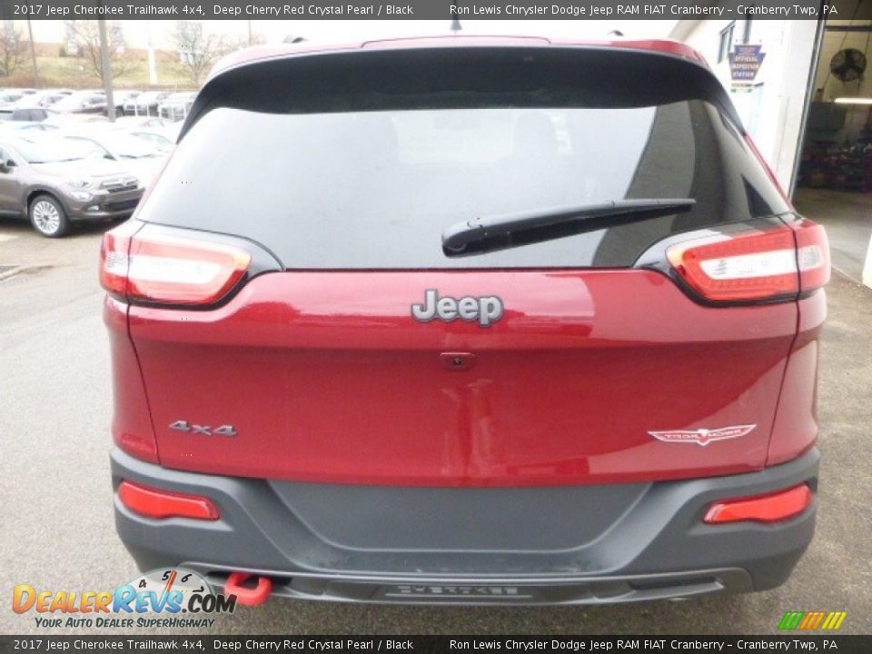 2017 Jeep Cherokee Trailhawk 4x4 Deep Cherry Red Crystal Pearl / Black Photo #5