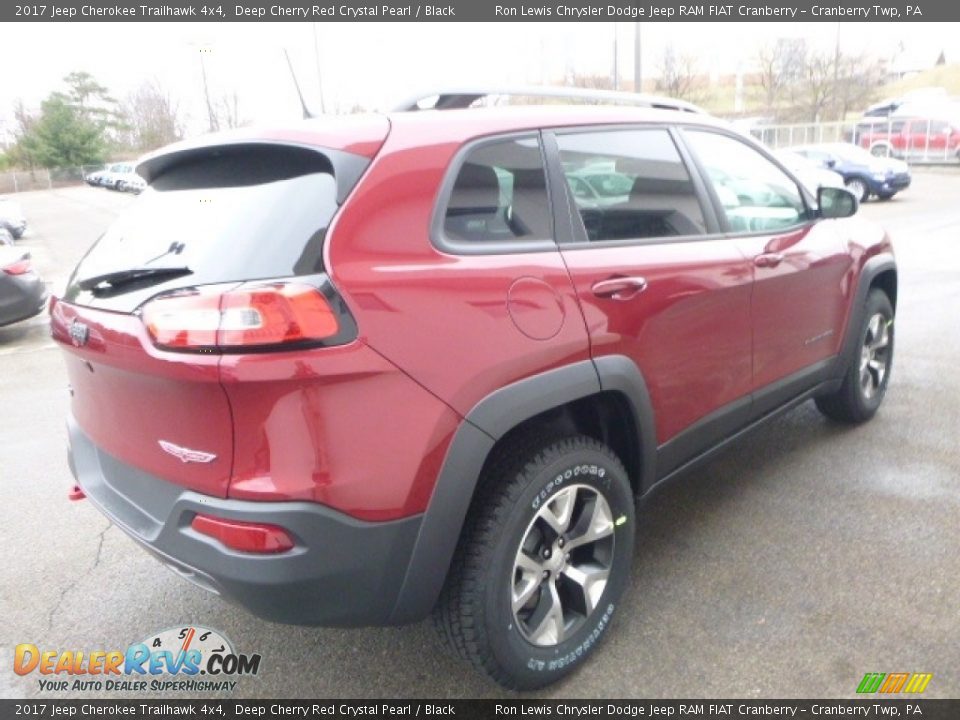 2017 Jeep Cherokee Trailhawk 4x4 Deep Cherry Red Crystal Pearl / Black Photo #6