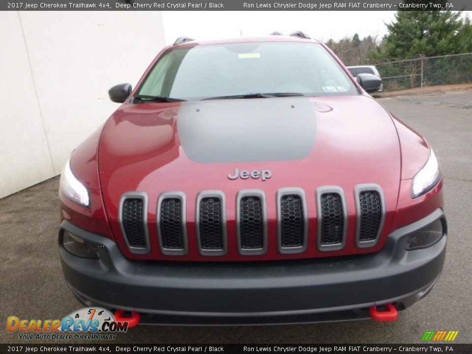 2017 Jeep Cherokee Trailhawk 4x4 Deep Cherry Red Crystal Pearl / Black Photo #11