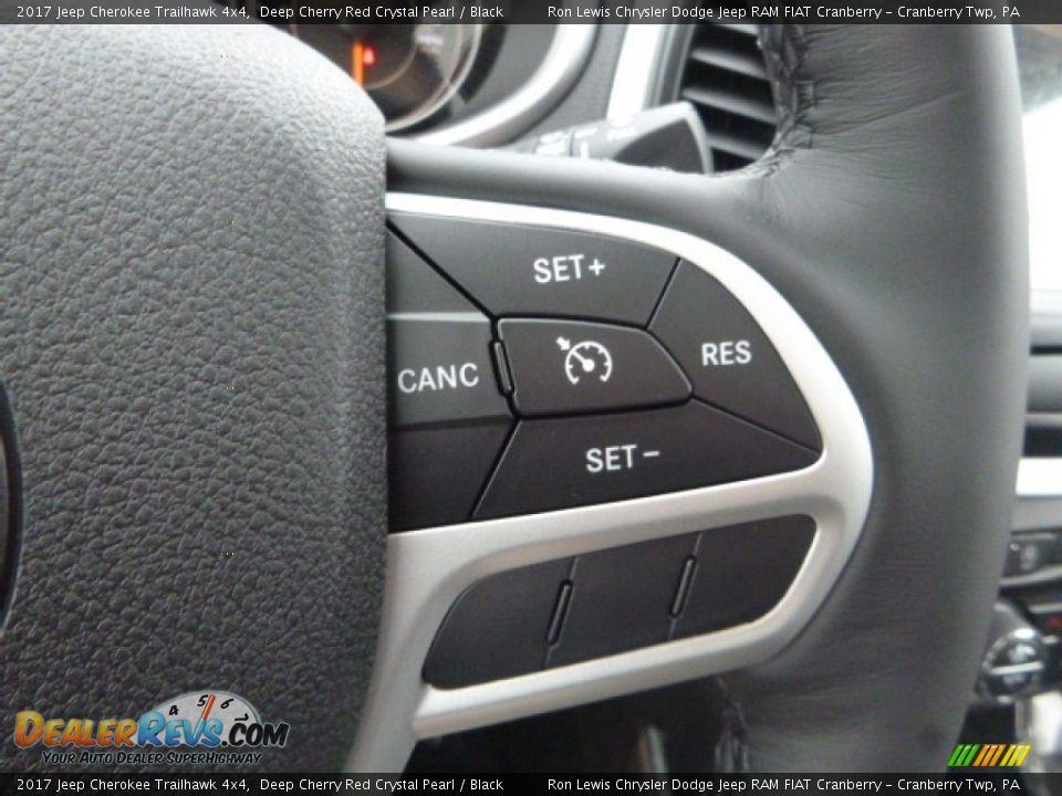 2017 Jeep Cherokee Trailhawk 4x4 Deep Cherry Red Crystal Pearl / Black Photo #18
