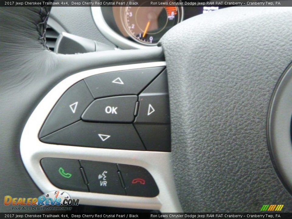 2017 Jeep Cherokee Trailhawk 4x4 Deep Cherry Red Crystal Pearl / Black Photo #19