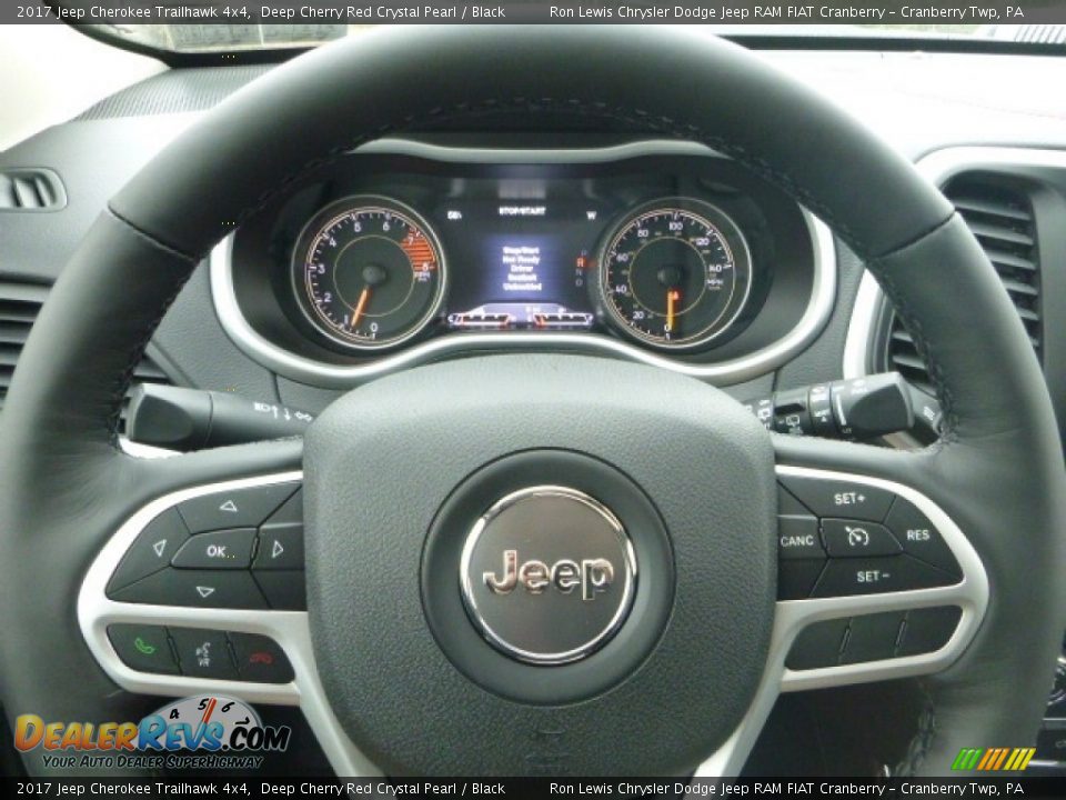 2017 Jeep Cherokee Trailhawk 4x4 Deep Cherry Red Crystal Pearl / Black Photo #20