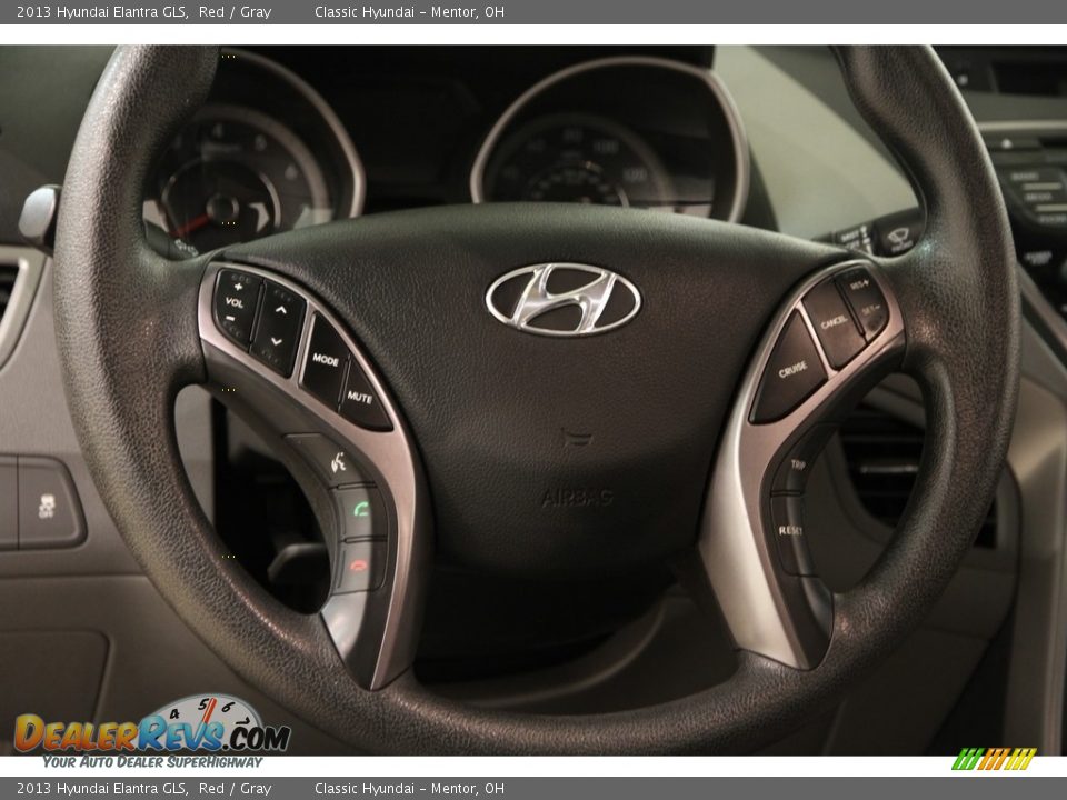 2013 Hyundai Elantra GLS Red / Gray Photo #7