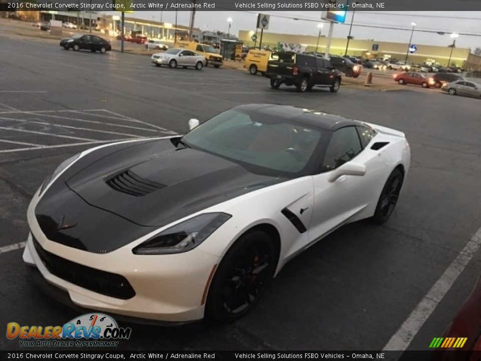 2016 Chevrolet Corvette Stingray Coupe Arctic White / Adrenaline Red Photo #1