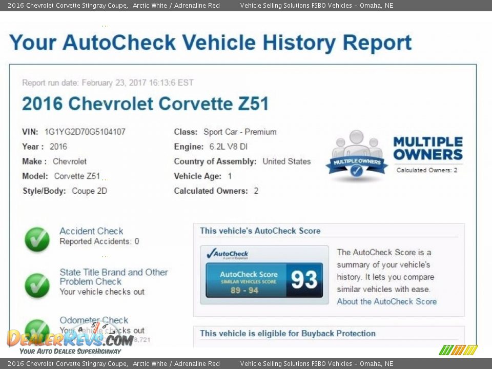 Dealer Info of 2016 Chevrolet Corvette Stingray Coupe Photo #2