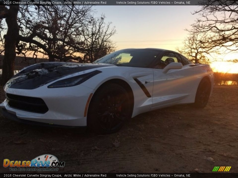 2016 Chevrolet Corvette Stingray Coupe Arctic White / Adrenaline Red Photo #4