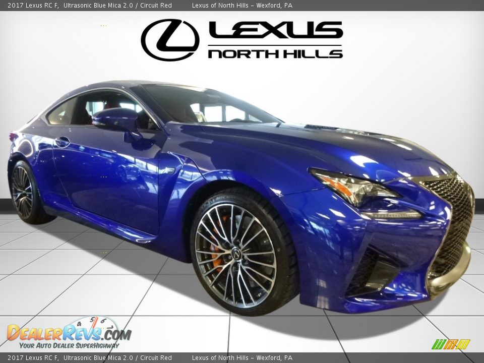 2017 Lexus RC F Ultrasonic Blue Mica 2.0 / Circuit Red Photo #1