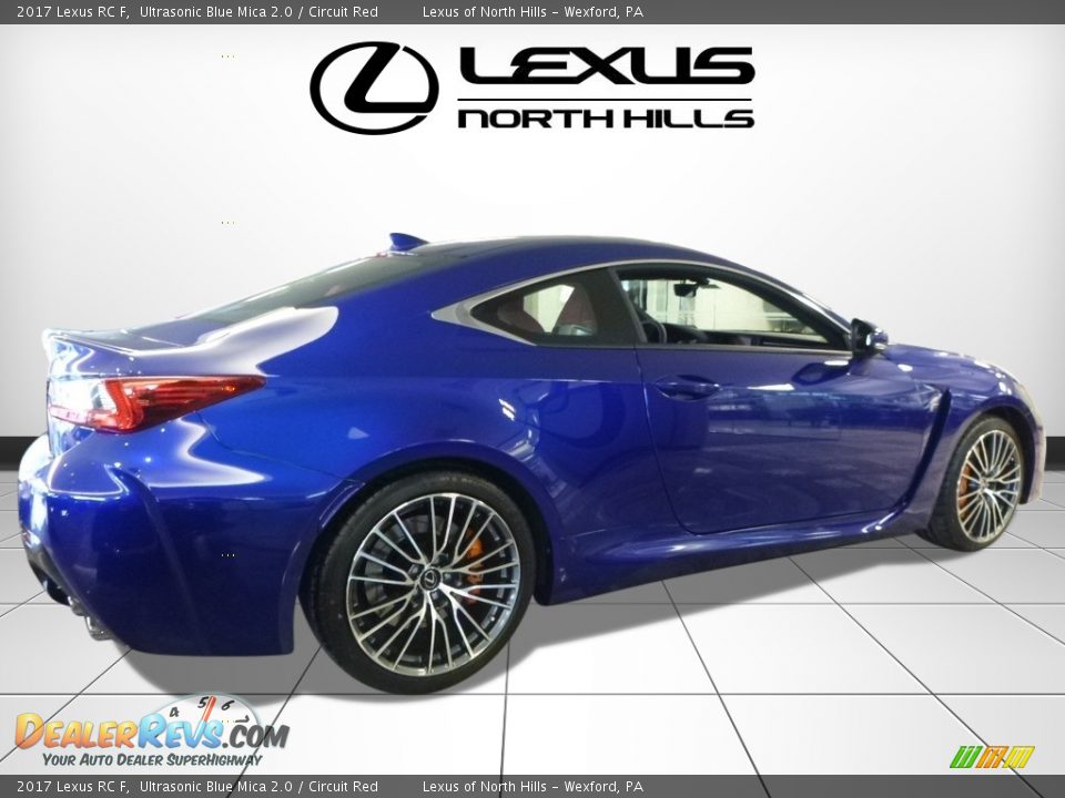 2017 Lexus RC F Ultrasonic Blue Mica 2.0 / Circuit Red Photo #2